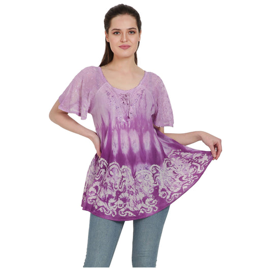 Ritika Blouse- Assorted Colors - Rhapsody and Renascence -shirt - boho, misses, plus, plus size, short sleeved, summer, tops