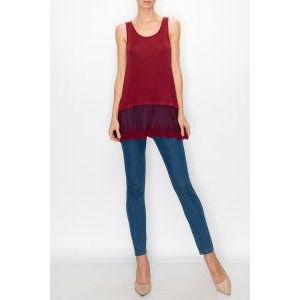 Mina Lace Sleeveless Tank- 3 Colors - Rhapsody and Renascence