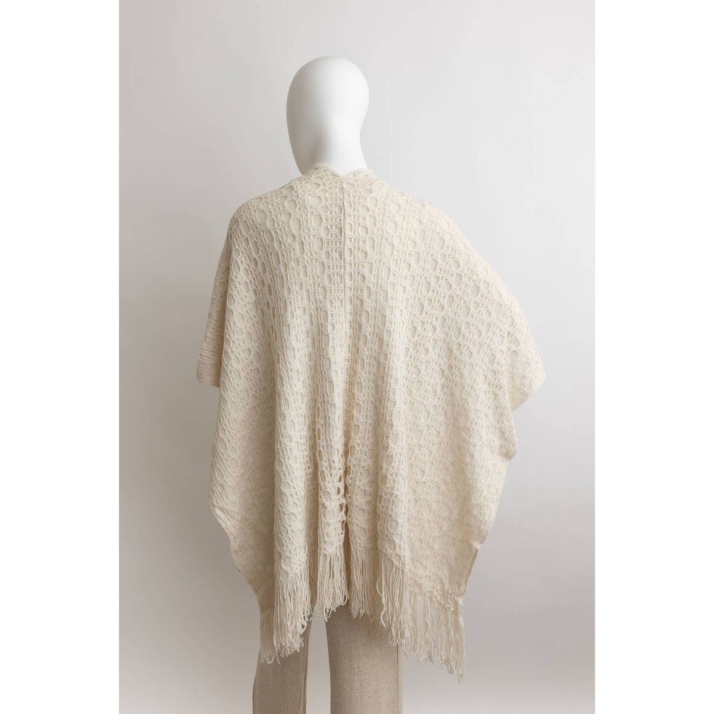 Marley Cozy Embroidered Tasseled Wrap - Rhapsody and Renascence