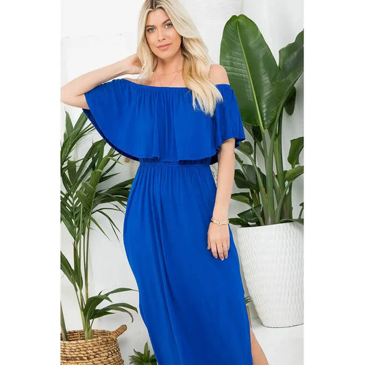 Marilyn Off Shoulder Dress- 2 Colors - Rhapsody and Renascence