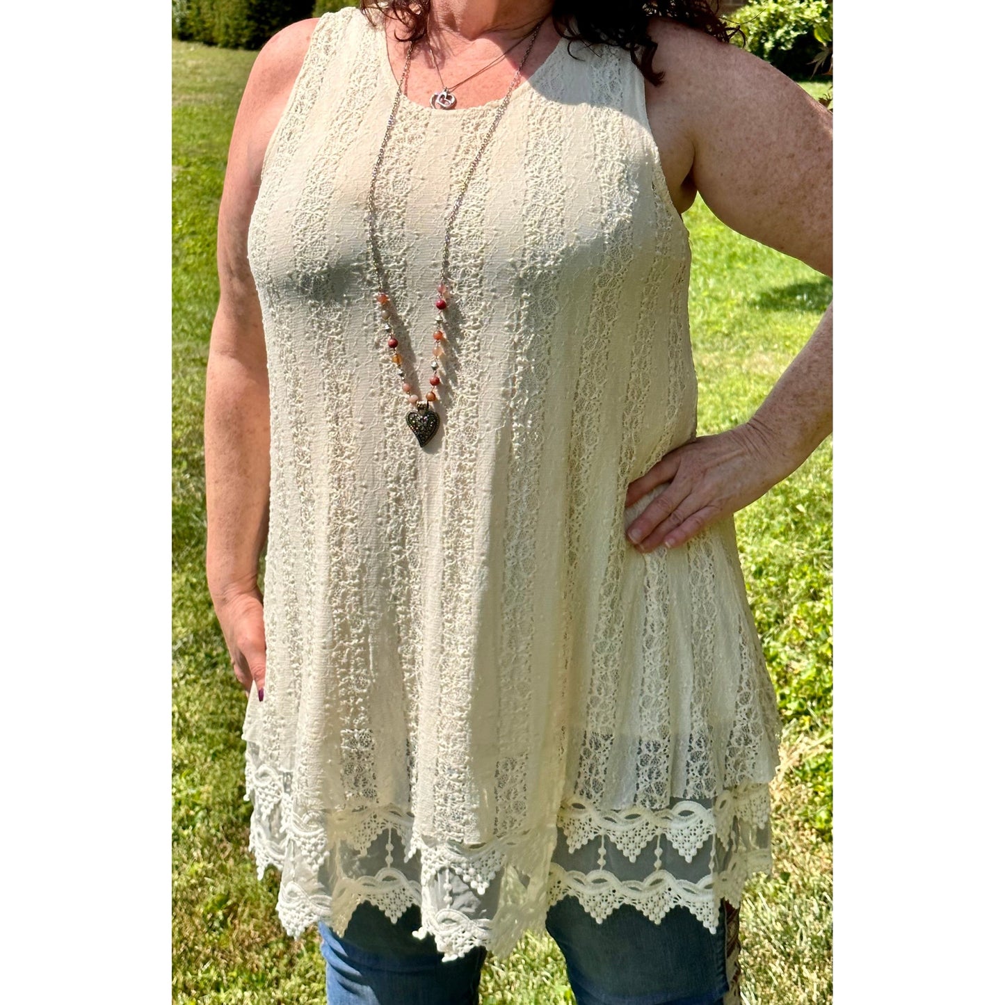 Dorian Cream Lace Tunic - Rhapsody and Renascence