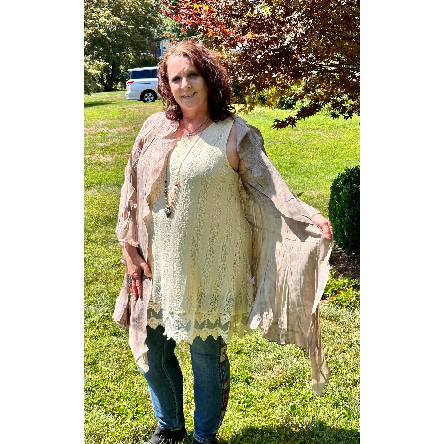 Dorian Cream Lace Tunic - Rhapsody and Renascence