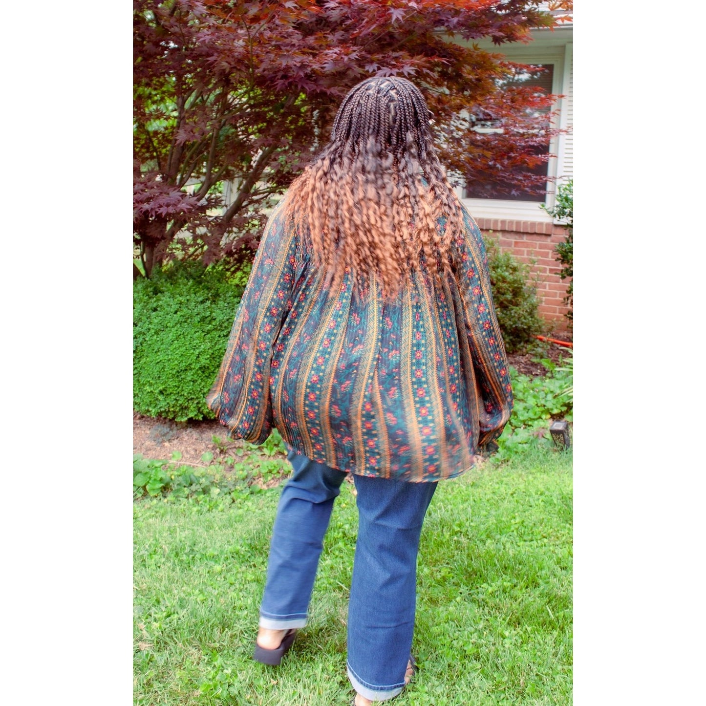Julissa Aztec Floral Top - Rhapsody and Renascence