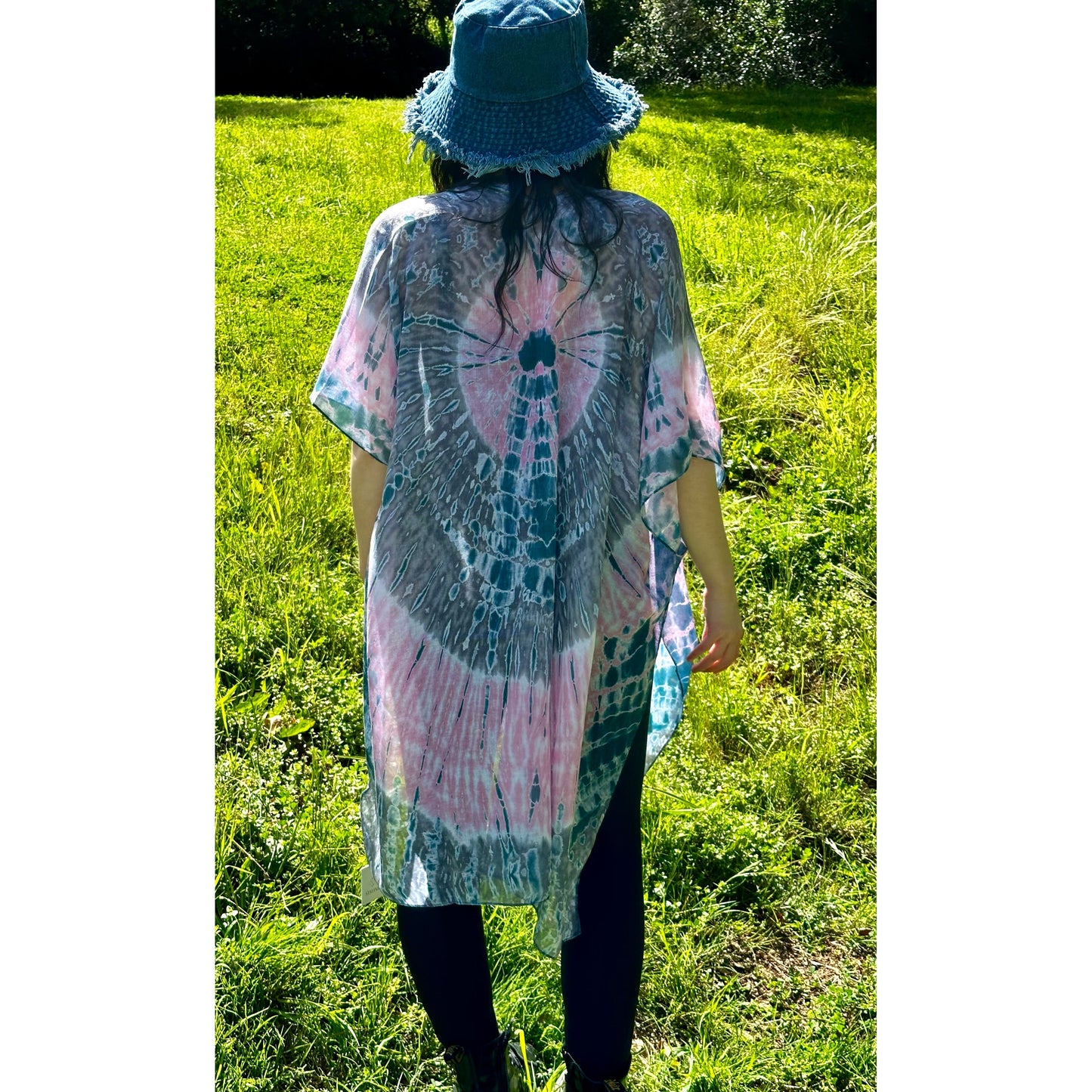 Irene Blue/Pink Tie Dye Kimono - Rhapsody and Renascence -Kimono - boho, kimono, new, summer