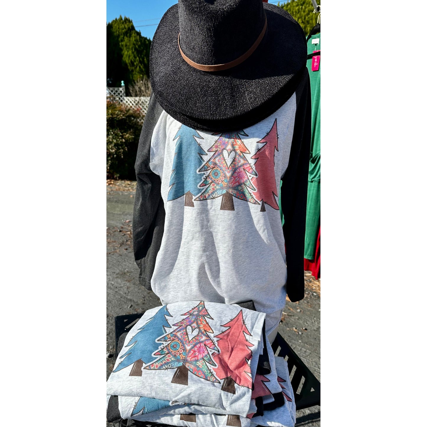 Mari Boho Christmas Raglan Top - Rhapsody and Renascence