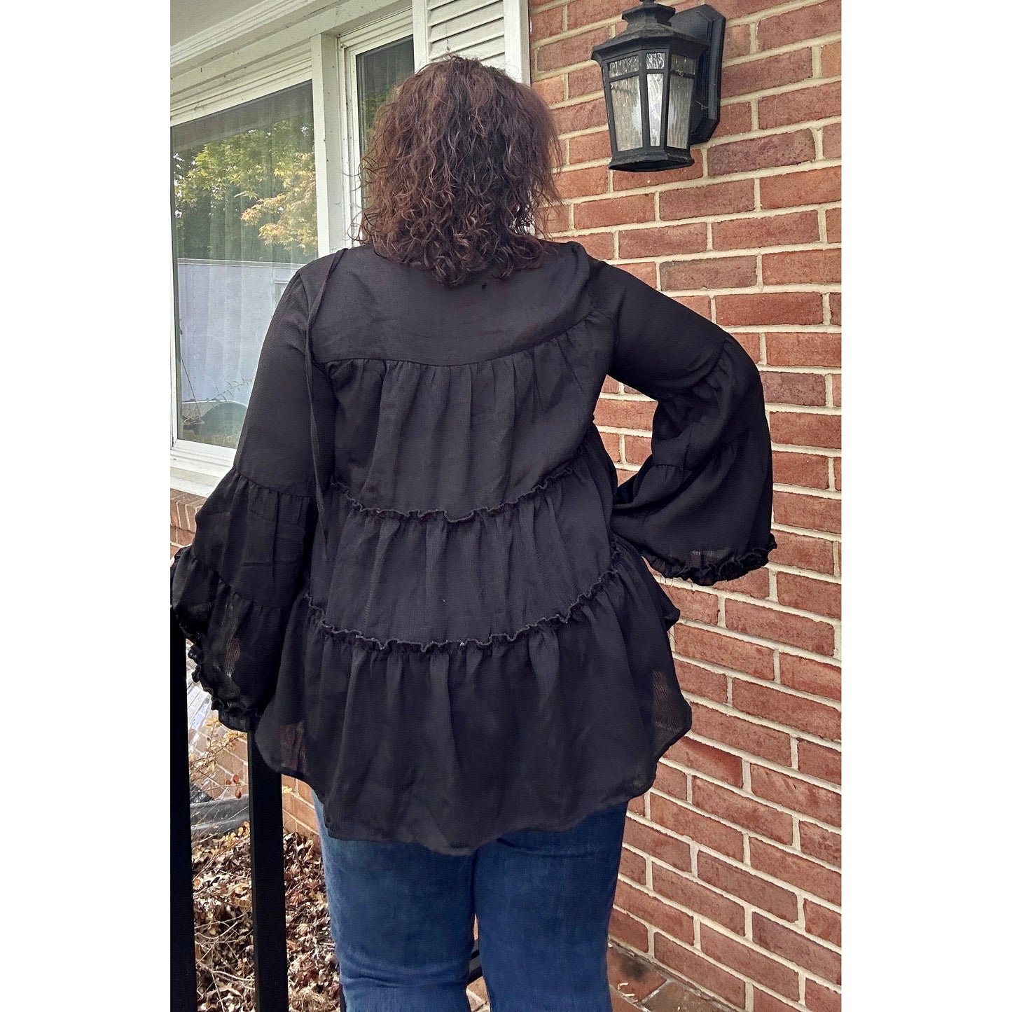 Sharona Tie Neck Woven Blouse - Rhapsody and Renascence