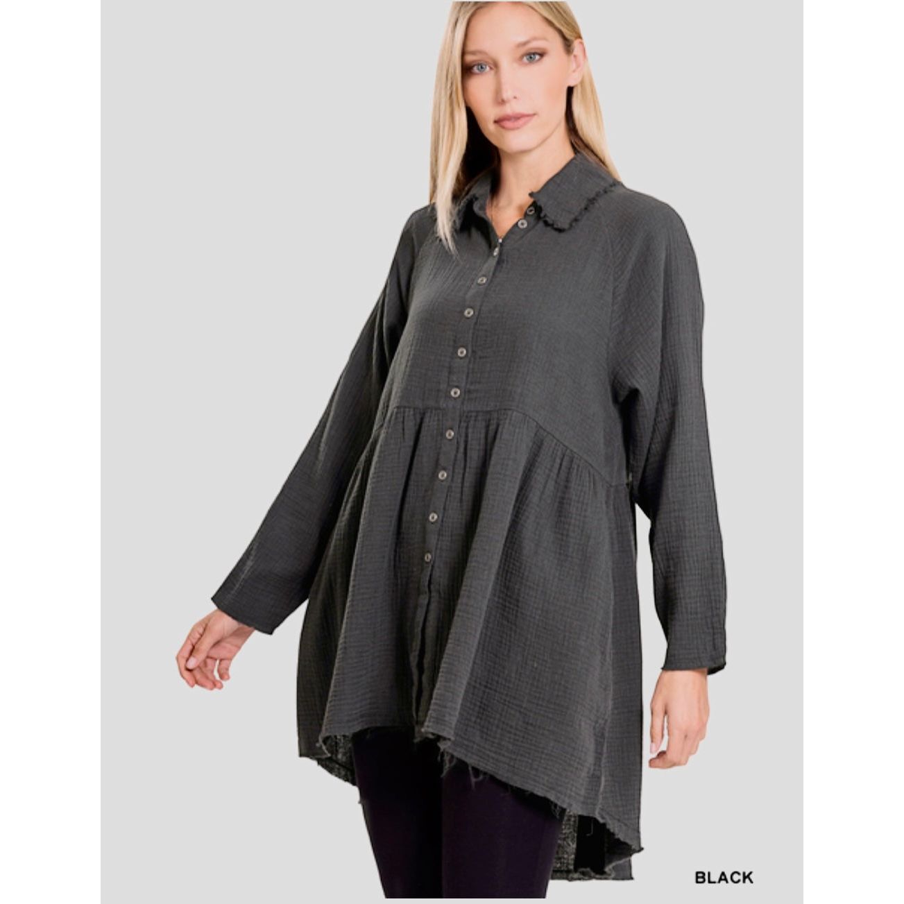 Rocio Double Gauze Raw Edge Top - Rhapsody and Renascence
