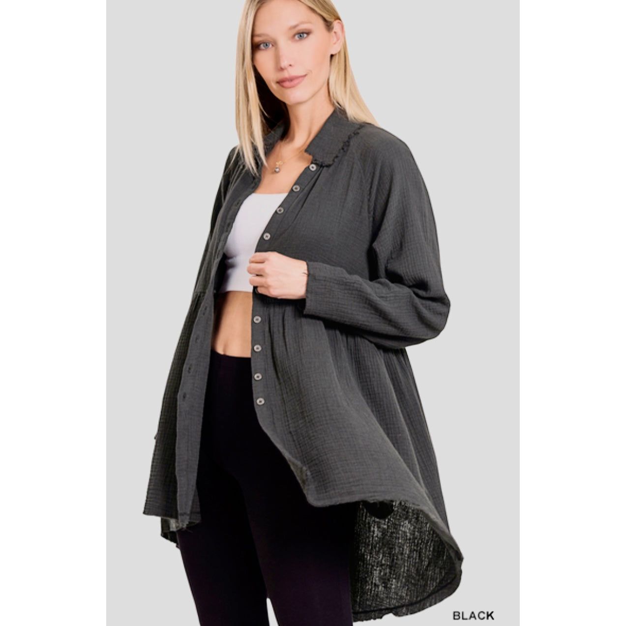 Rocio Double Gauze Raw Edge Top - Rhapsody and Renascence