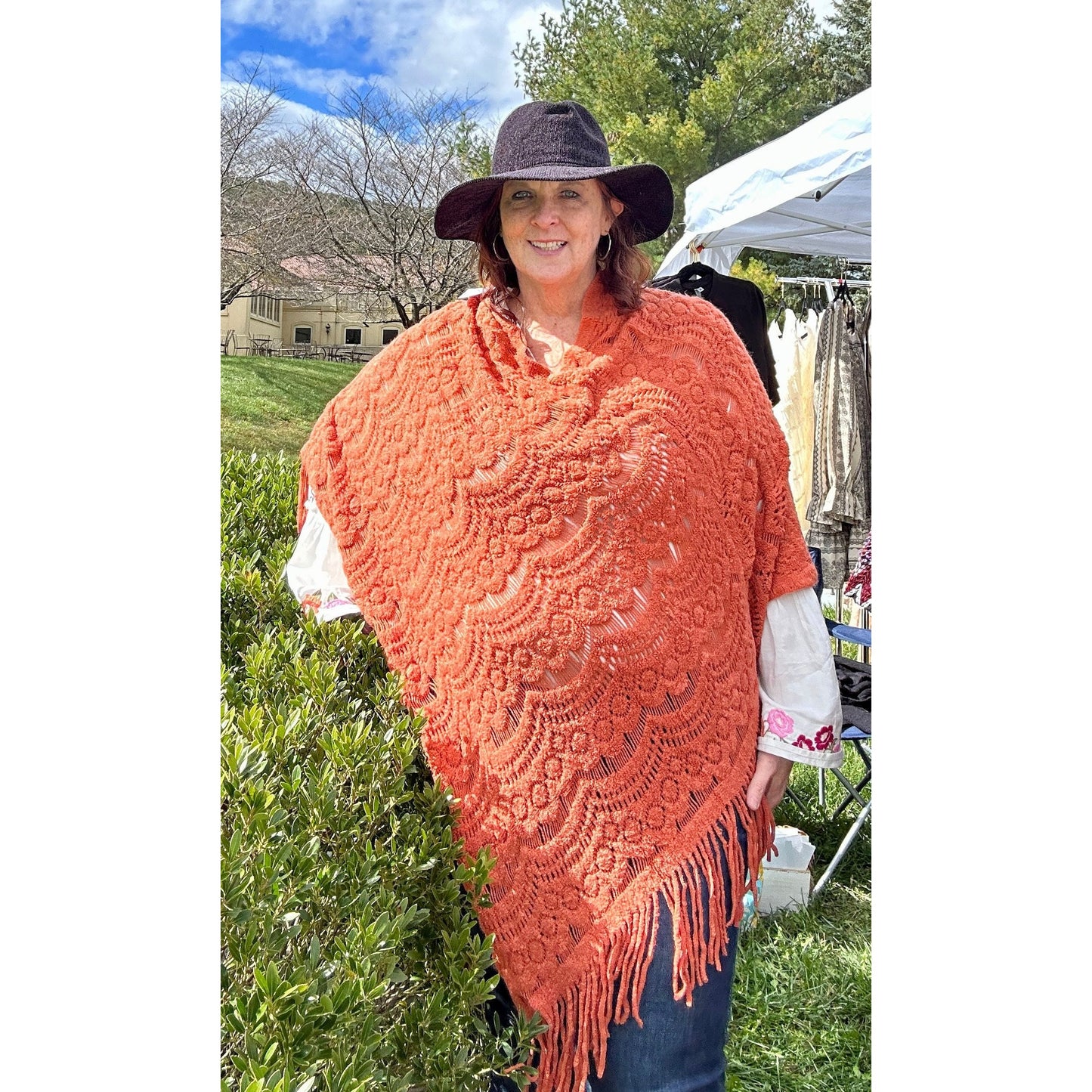 Wanda Scallop Knit Lace Poncho- 2 Colors - Rhapsody and Renascence