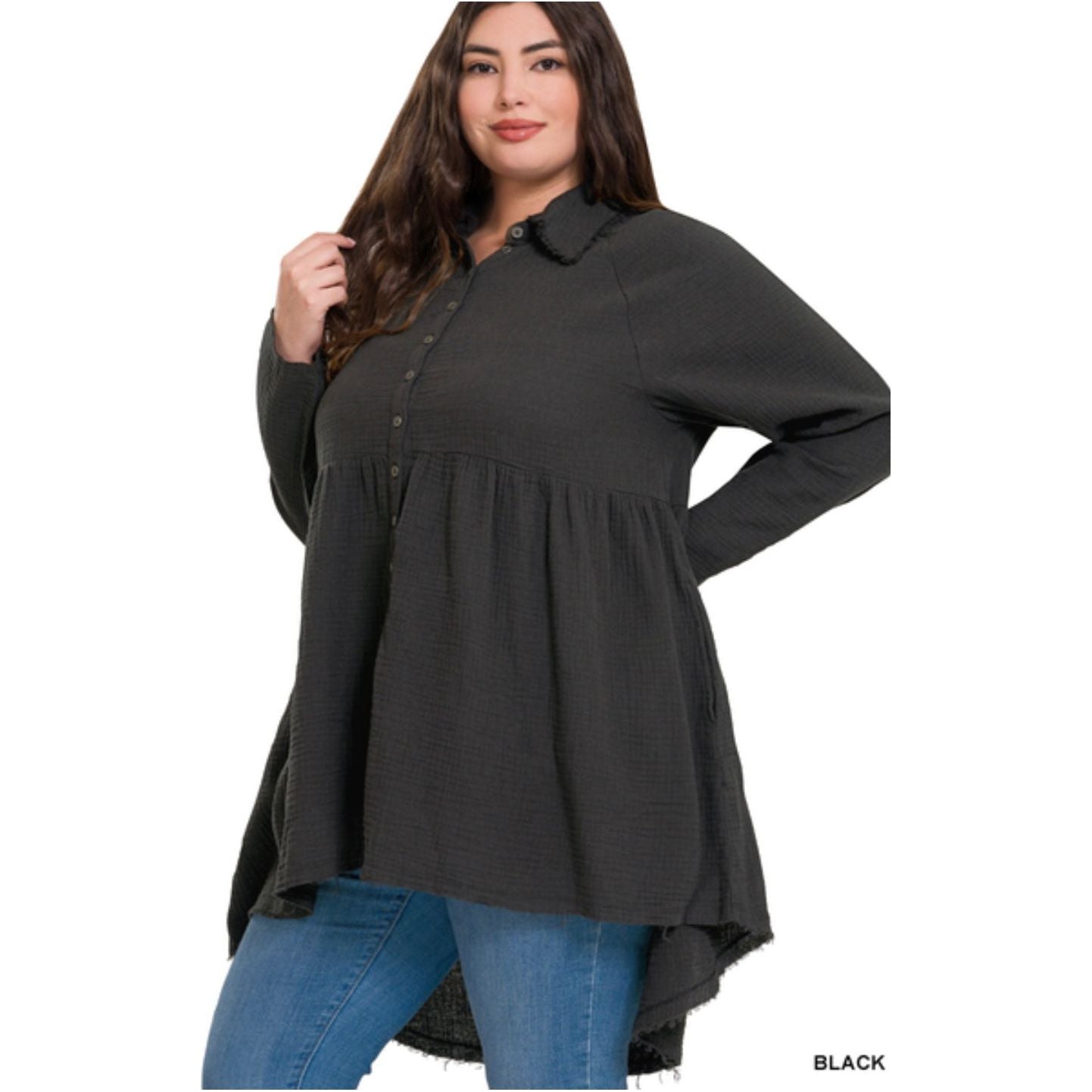 Rocio Double Gauze Raw Edge Top - Rhapsody and Renascence