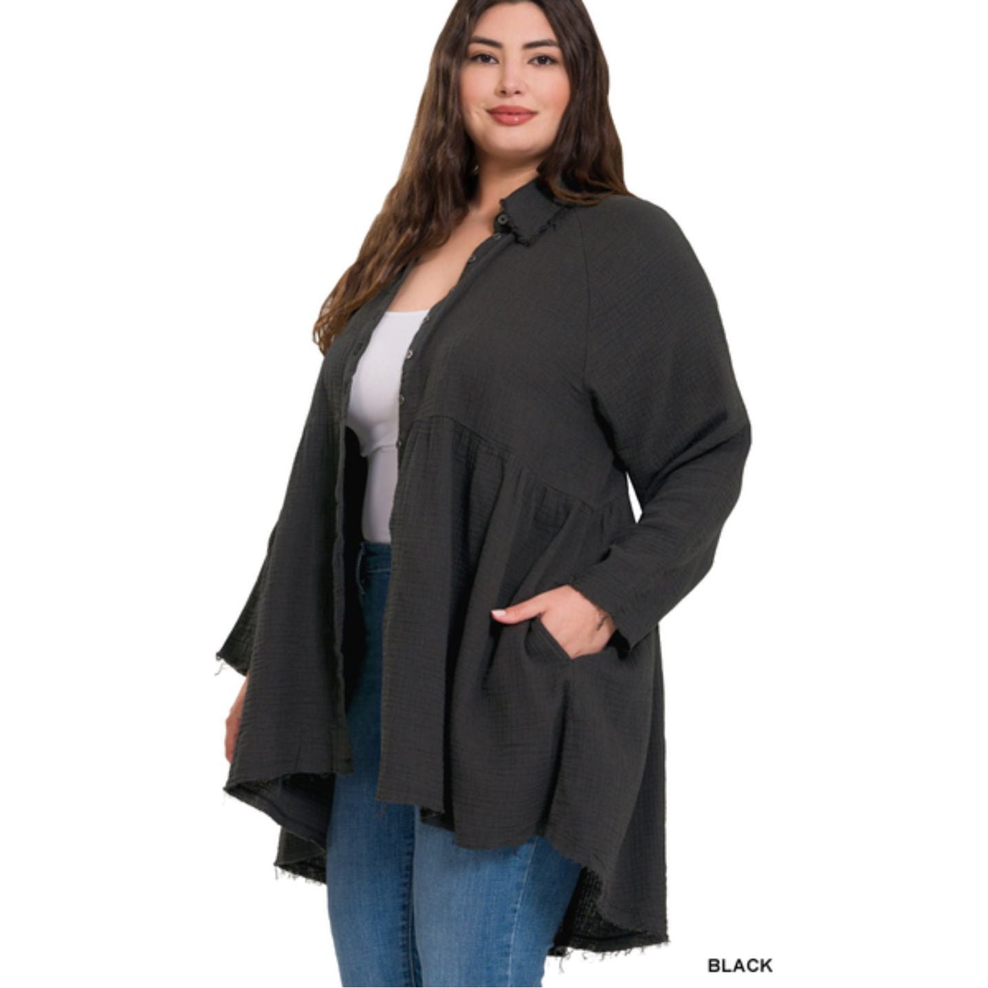 Rocio Double Gauze Raw Edge Top - Rhapsody and Renascence