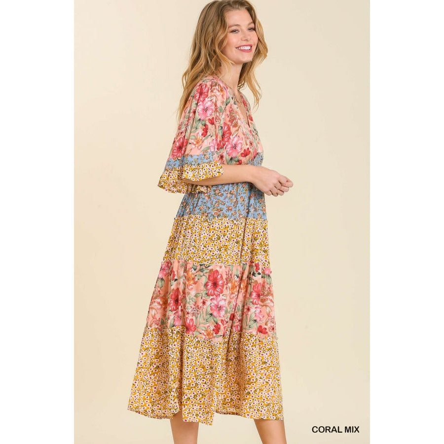 Brooke Floral Midi Dress - Rhapsody and Renascence