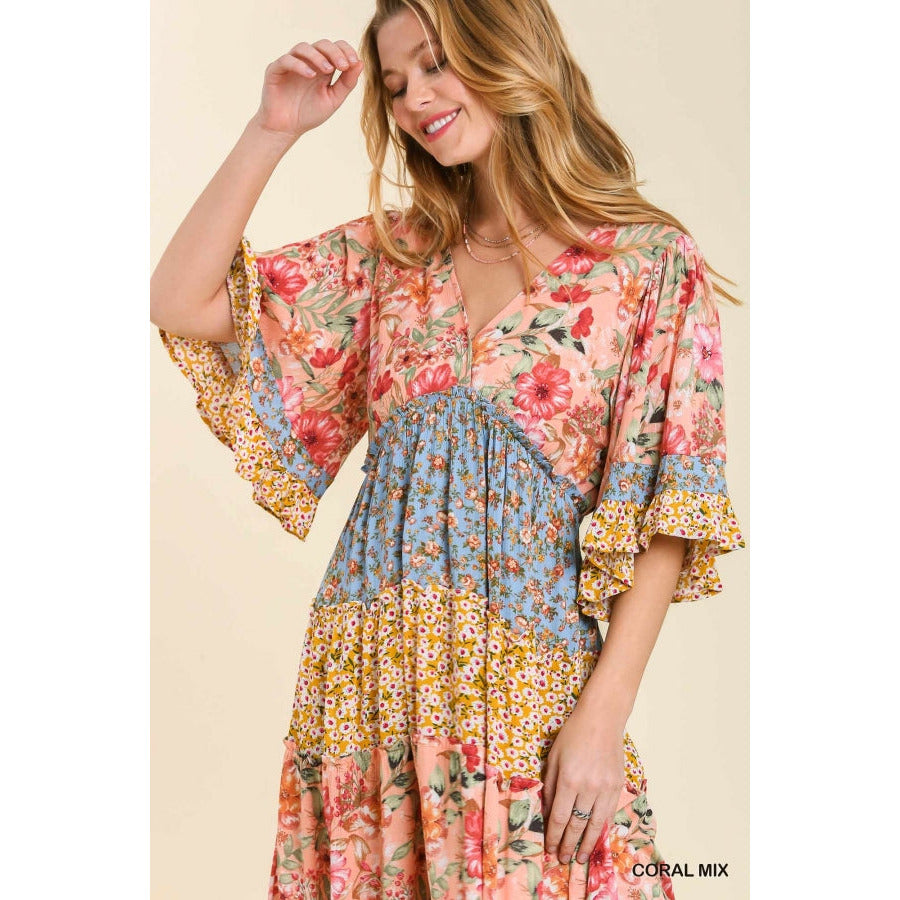 Brooke Floral Midi Dress - Rhapsody and Renascence