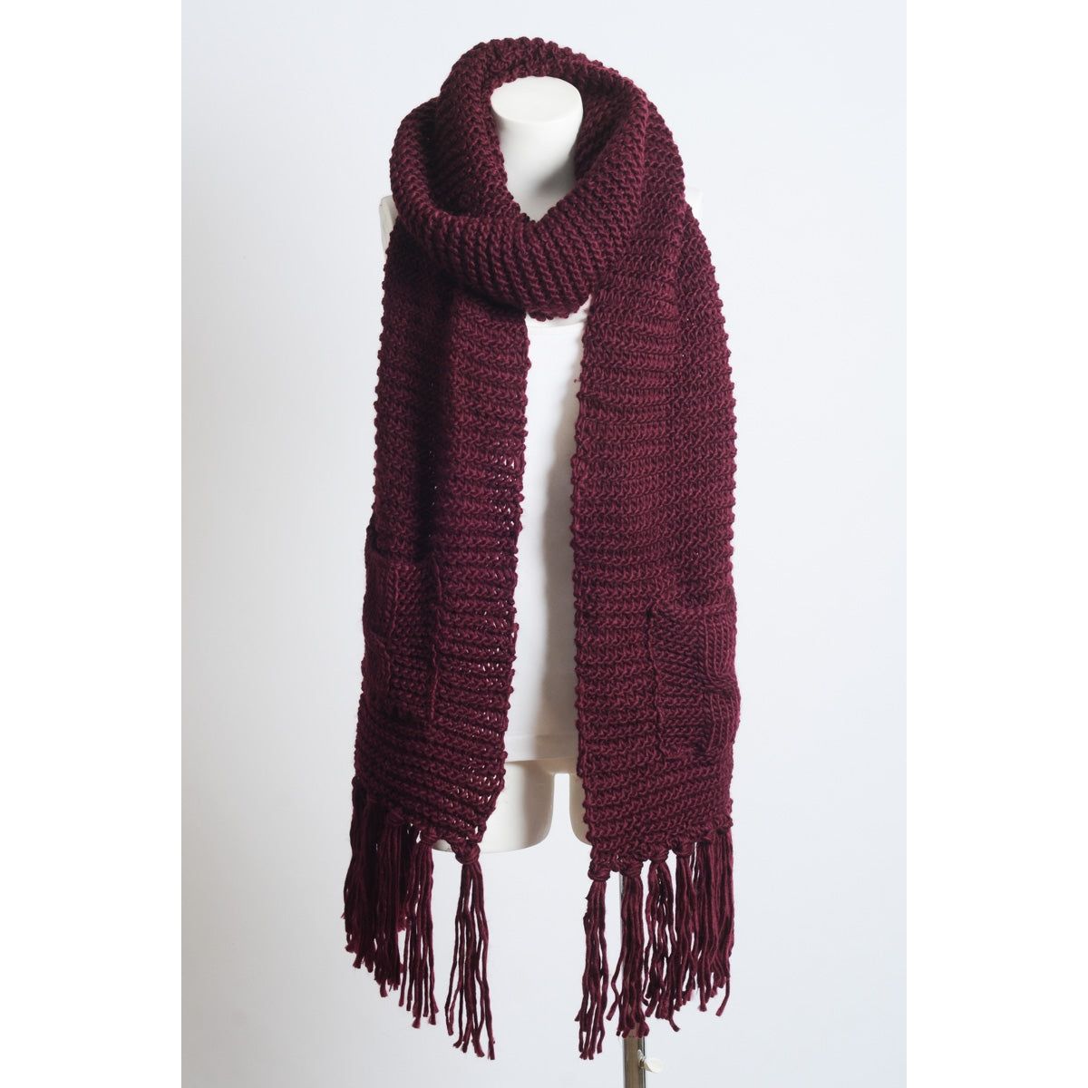 Juliana Oversized Two Pocket Tassel Scarf- 3 Colors - Rhapsody and Renascence