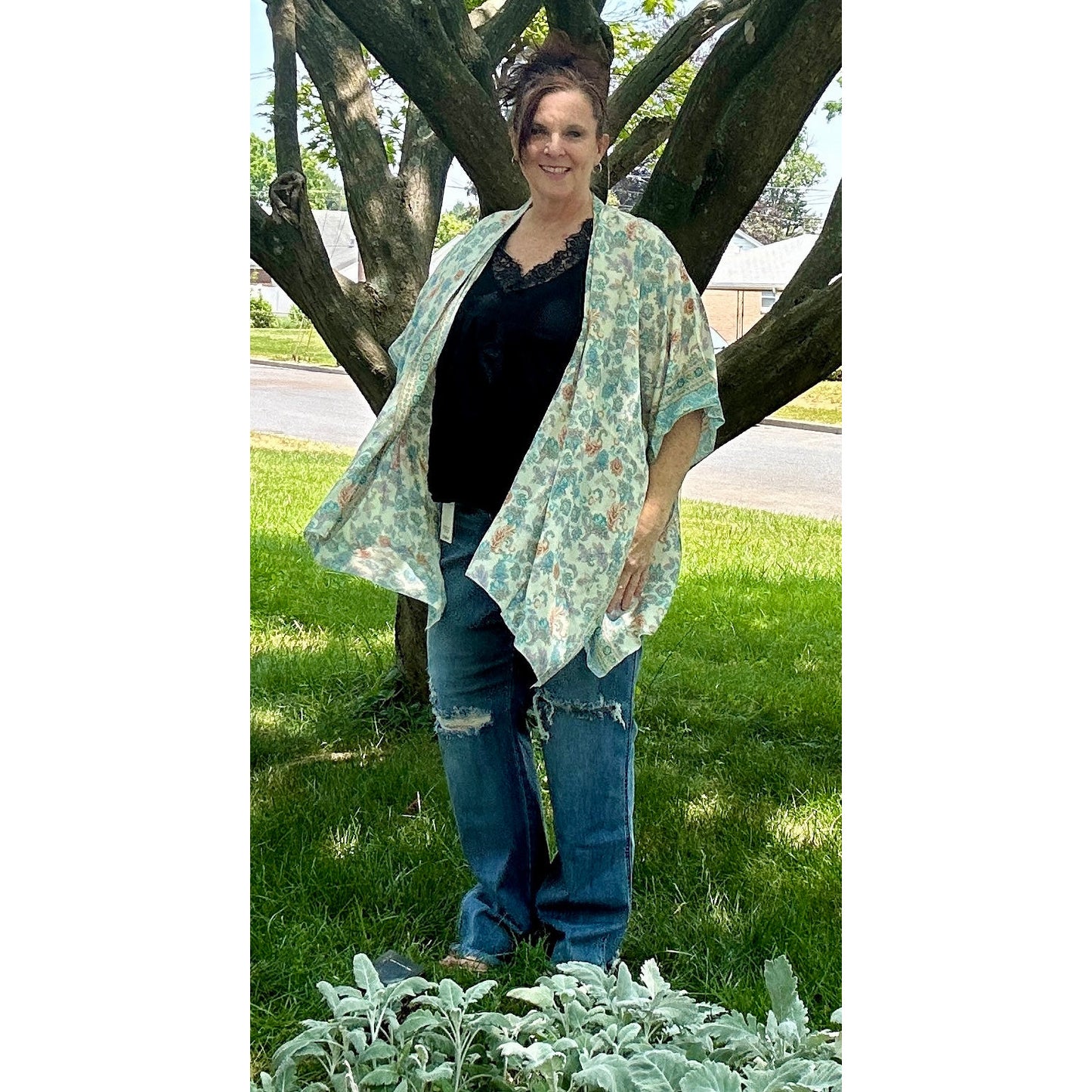 Gracie Teal Kimono - Rhapsody and Renascence