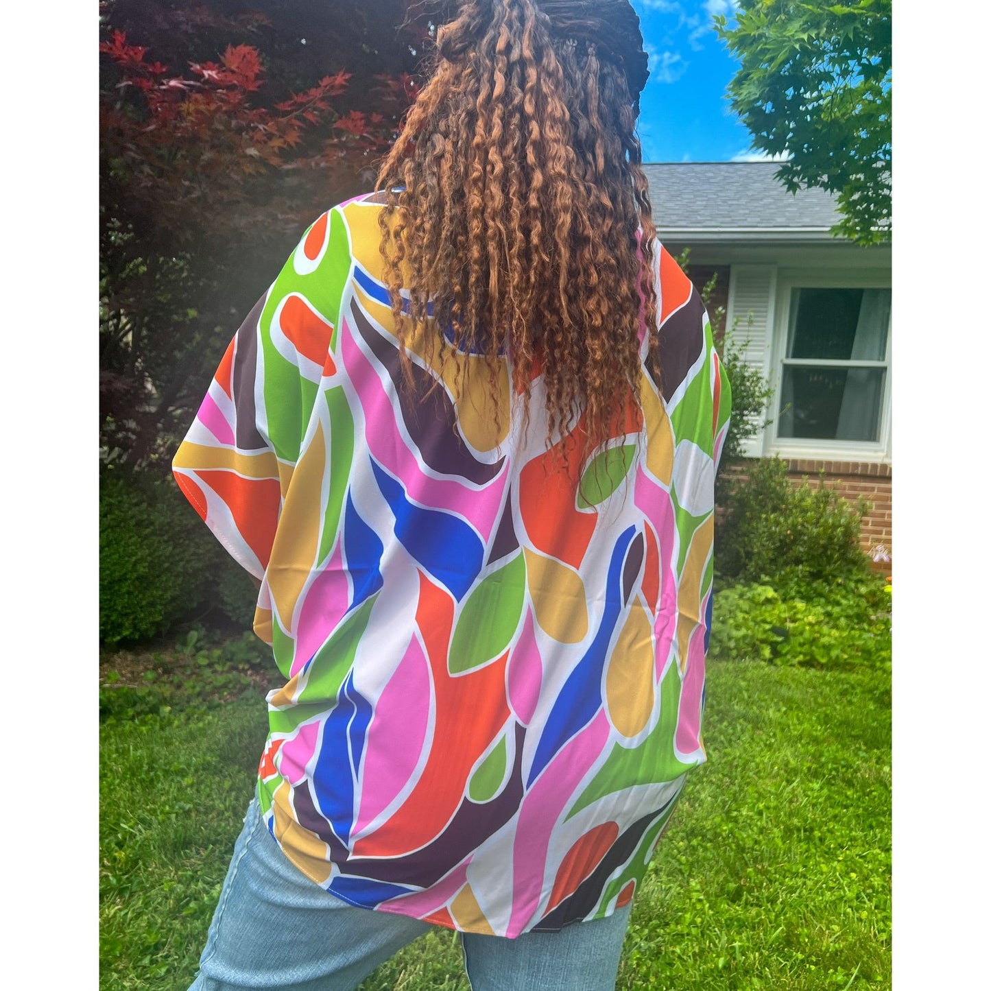 Kristine Pleated Poncho Top - Rhapsody and Renascence
