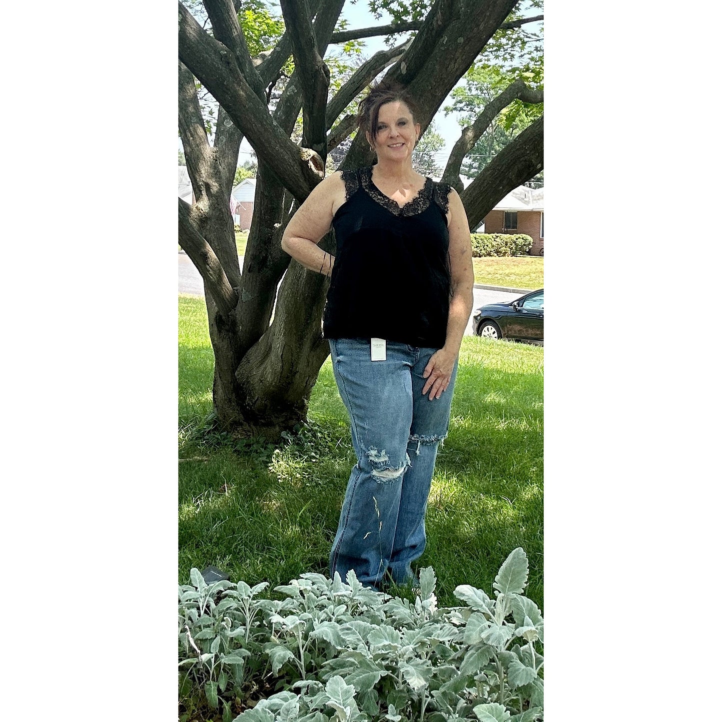 Judy Blue Marty Wide Leg Destroyed Jeans - Rhapsody and Renascence