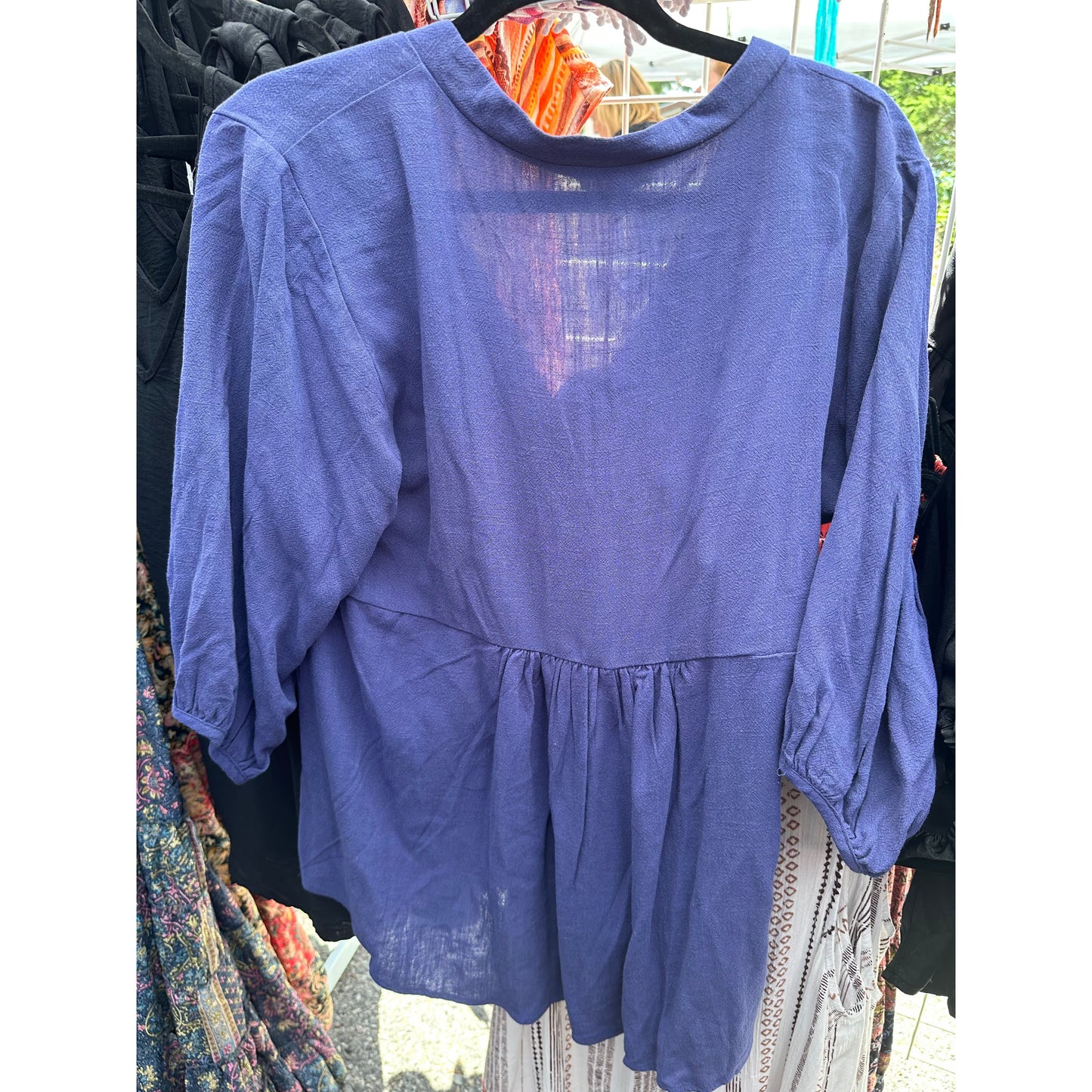Deanna Blue Baby Doll Top - Rhapsody and Renascence