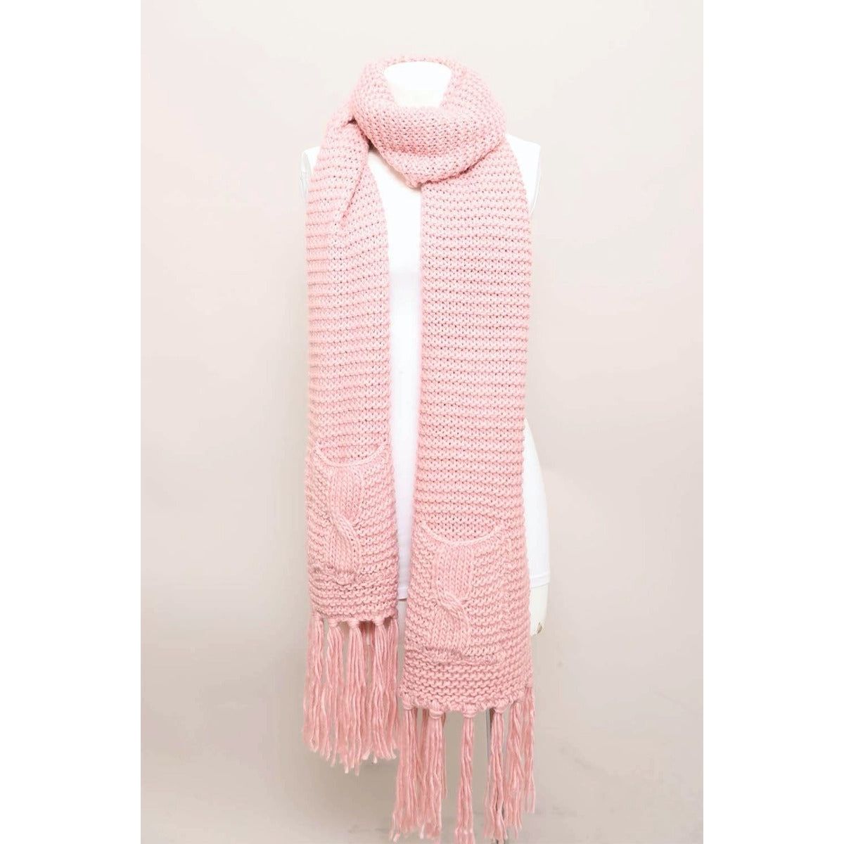 Juliana Oversized Two Pocket Tassel Scarf- 3 Colors - Rhapsody and Renascence