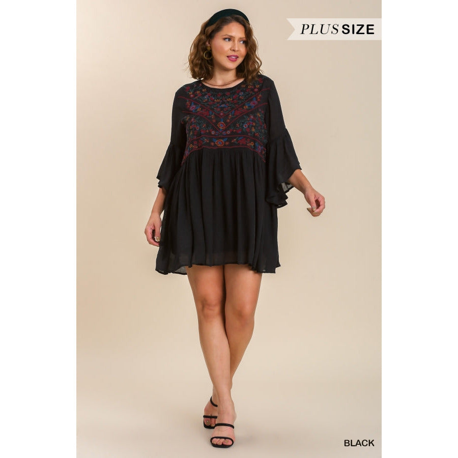 Bobbi Black Embroidered Dress - Rhapsody and Renascence