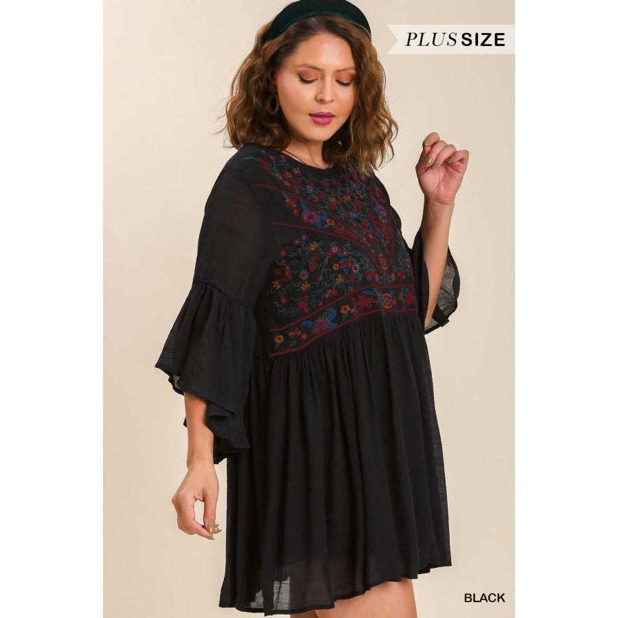 Bobbi Black Embroidered Dress - Rhapsody and Renascence
