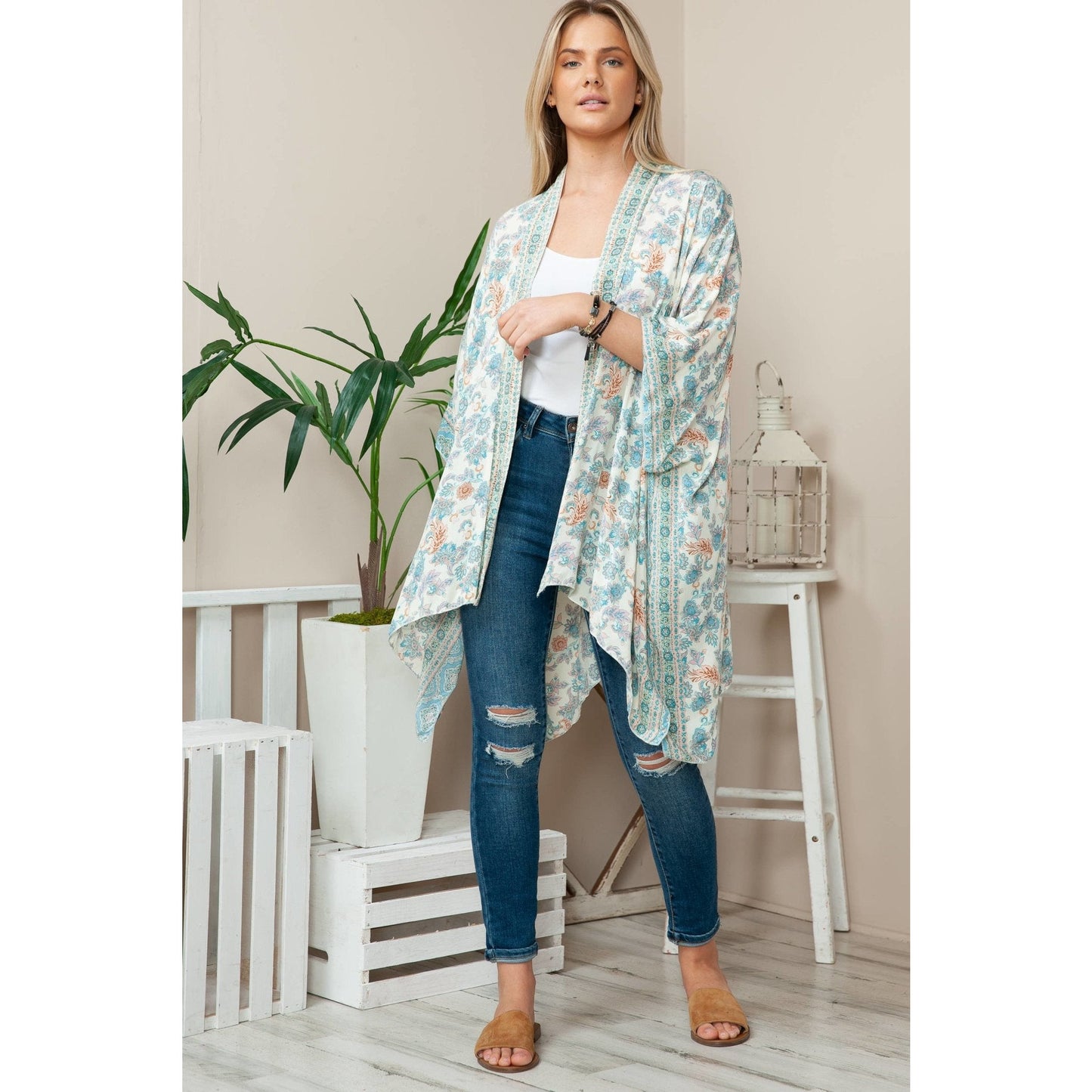Gracie Teal Kimono - Rhapsody and Renascence