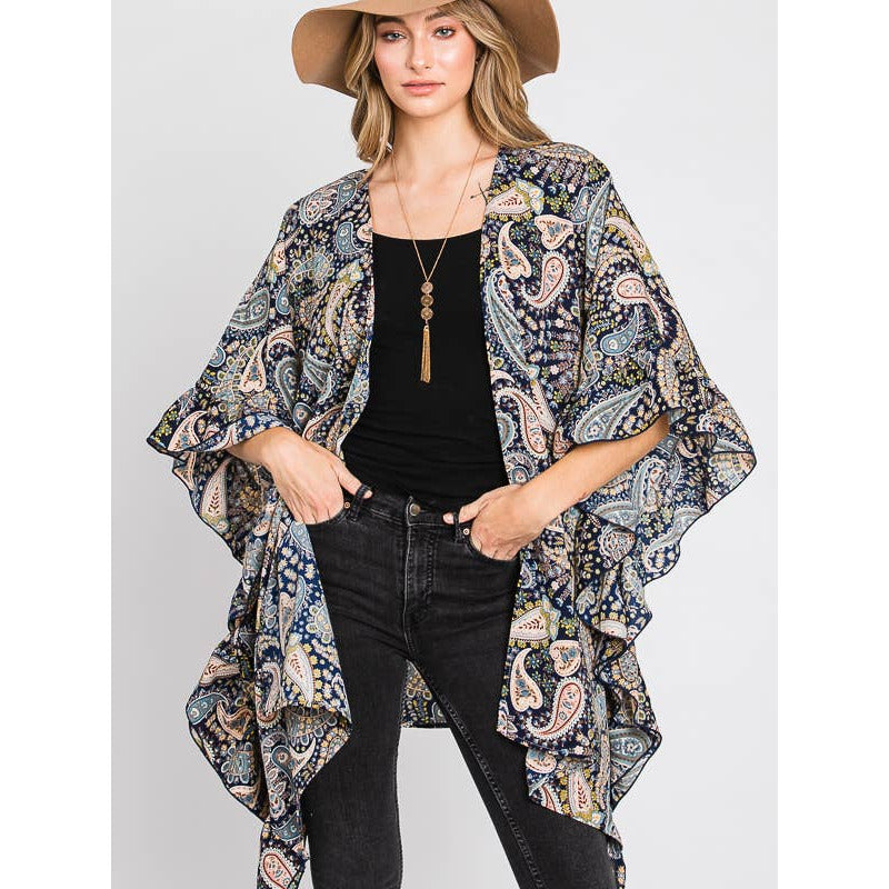 Kelly Paisley Print Kimono- OS - Rhapsody and Renascence