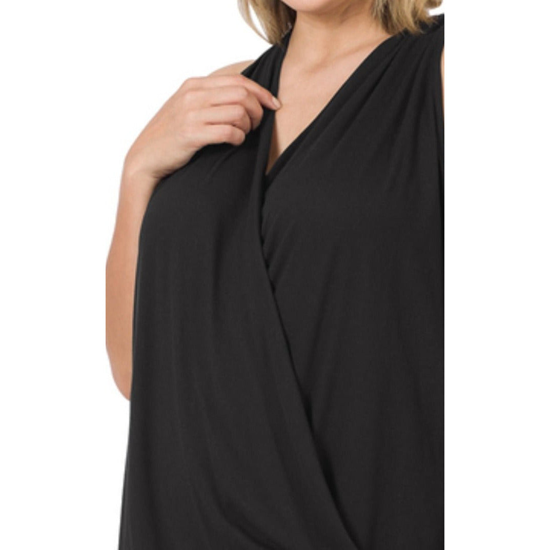 Melody Cross Front Draped Halter Top- 2 Colors - Rhapsody and Renascence