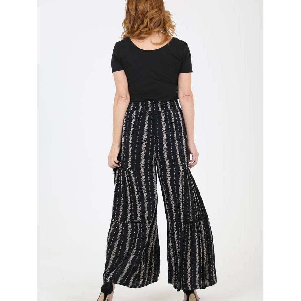 Trina Wide Leg Pants With Lace Inserts - Rhapsody and Renascence
