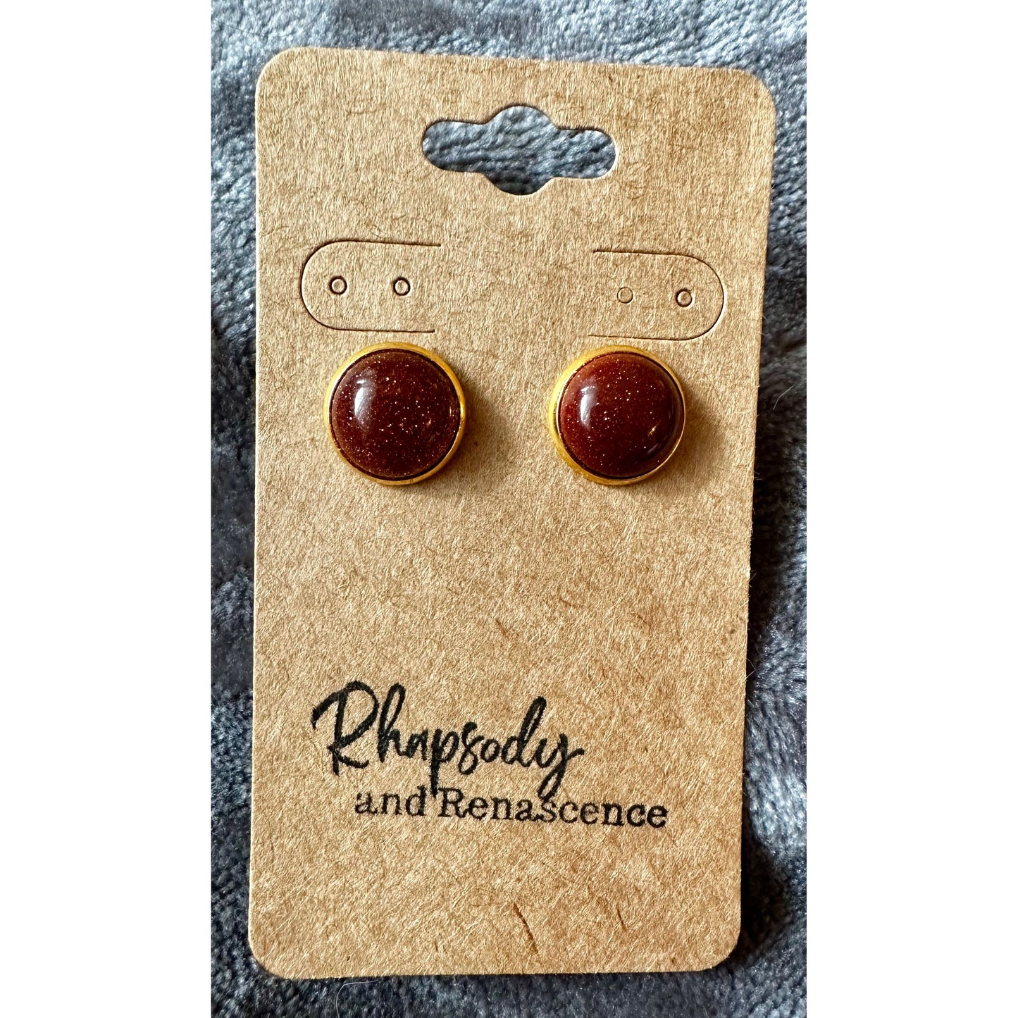 Stone Stud Earrings - Rhapsody and Renascence -earrings - earrings, new