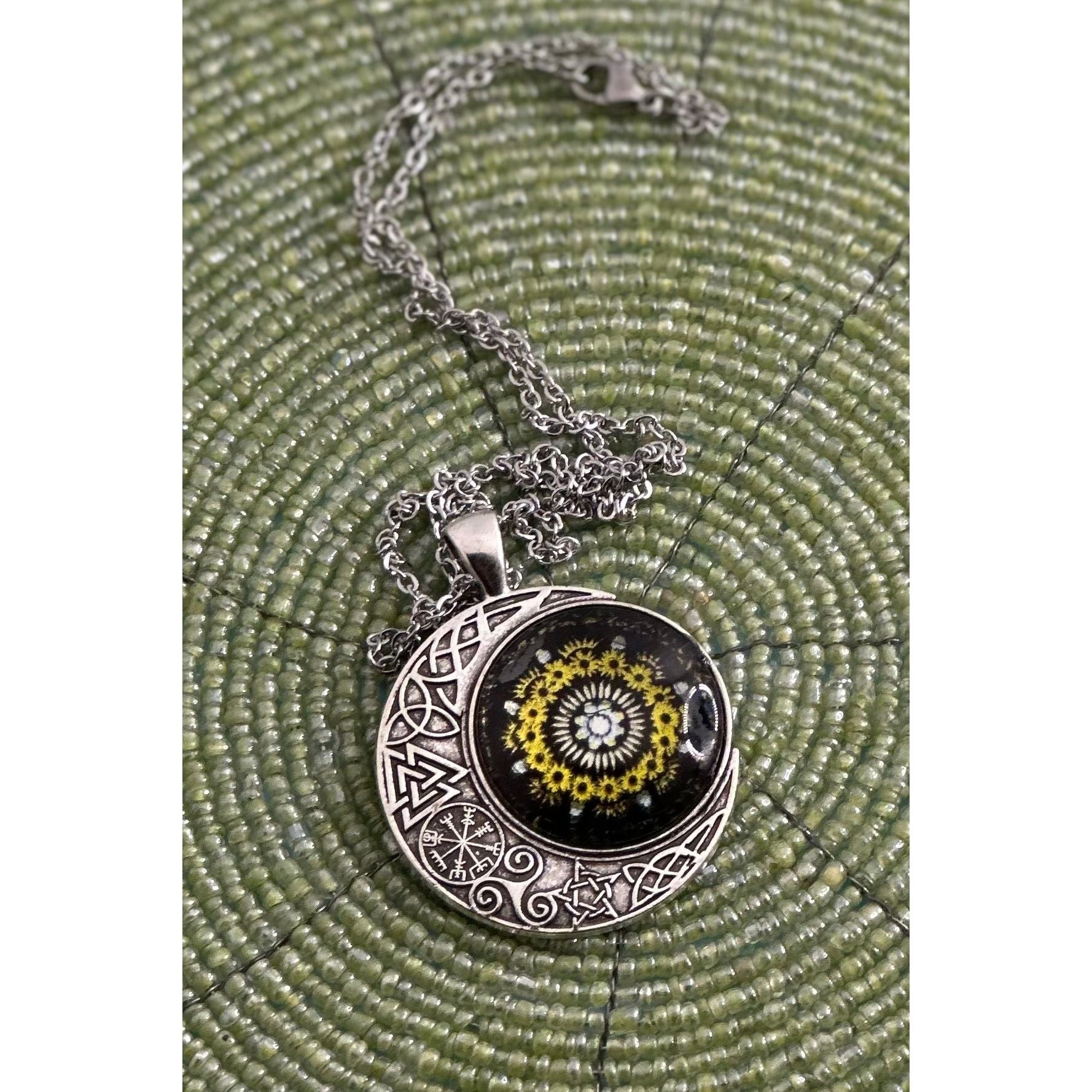 Mosaic Moon Necklace - Rhapsody and Renascence -Necklace - boho, moon, necklace, new