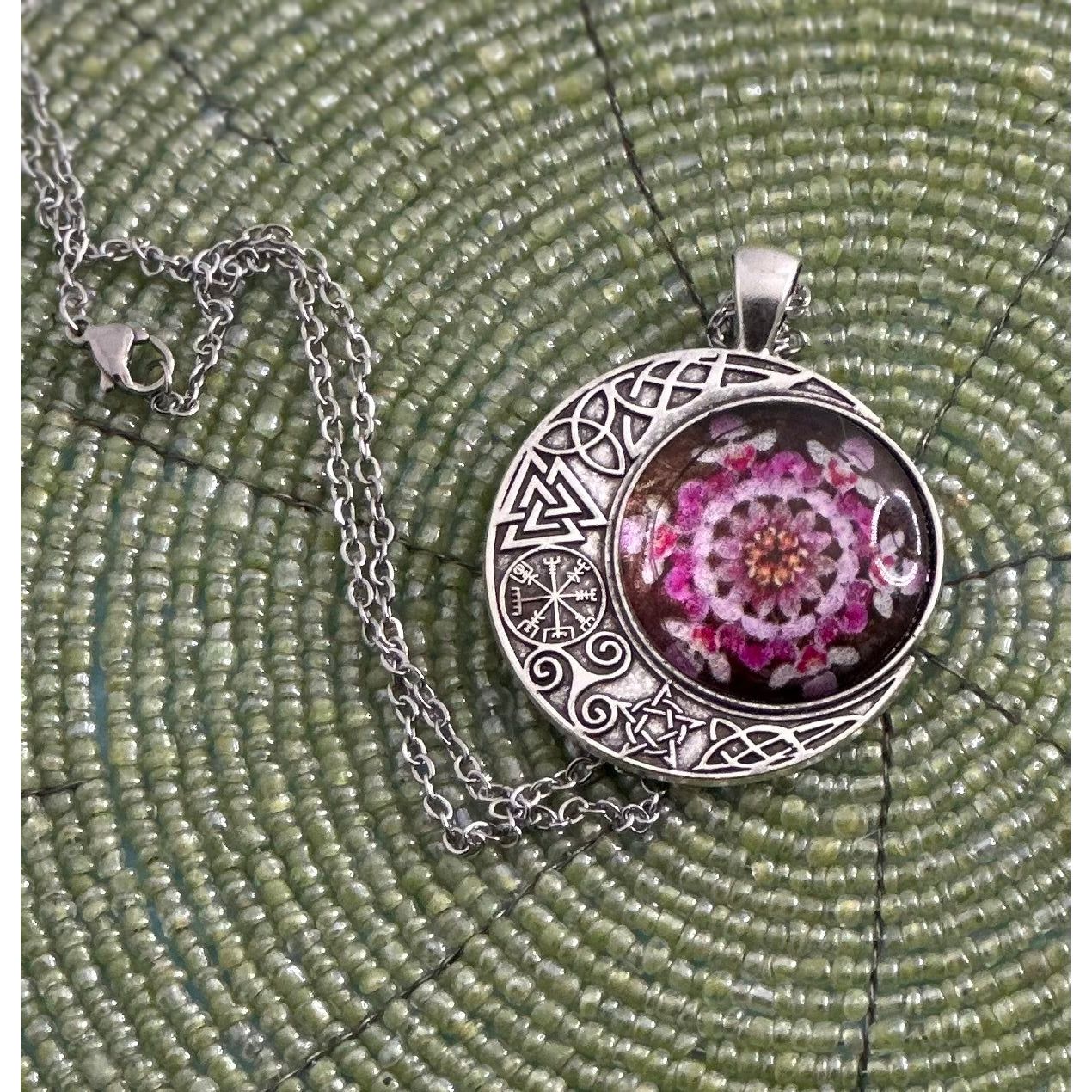 Mosaic Moon Necklace - Rhapsody and Renascence -Necklace - boho, moon, necklace, new