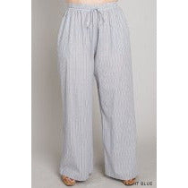 Bella Lightweight Striped Cotton Pants - Rhapsody and Renascence