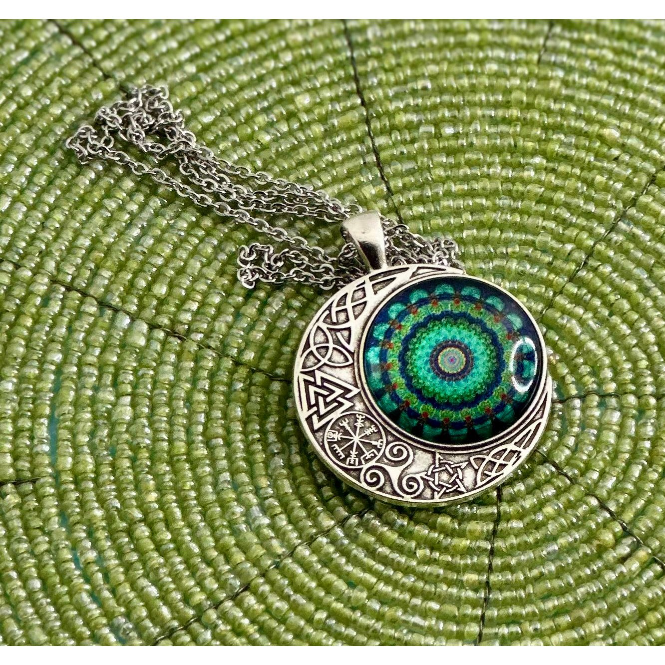 Mosaic Moon Necklace - Rhapsody and Renascence -Necklace - boho, moon, necklace, new