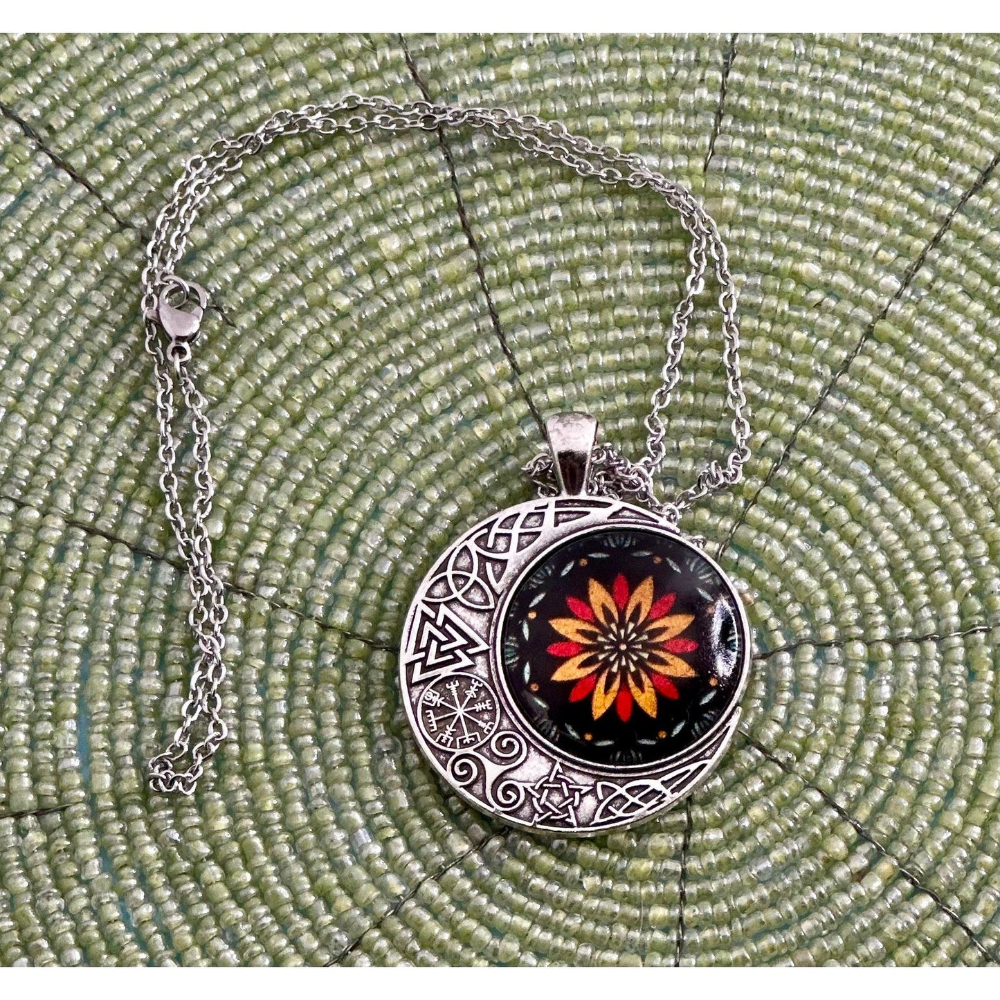 Mosaic Moon Necklace - Rhapsody and Renascence -Necklace - boho, moon, necklace, new