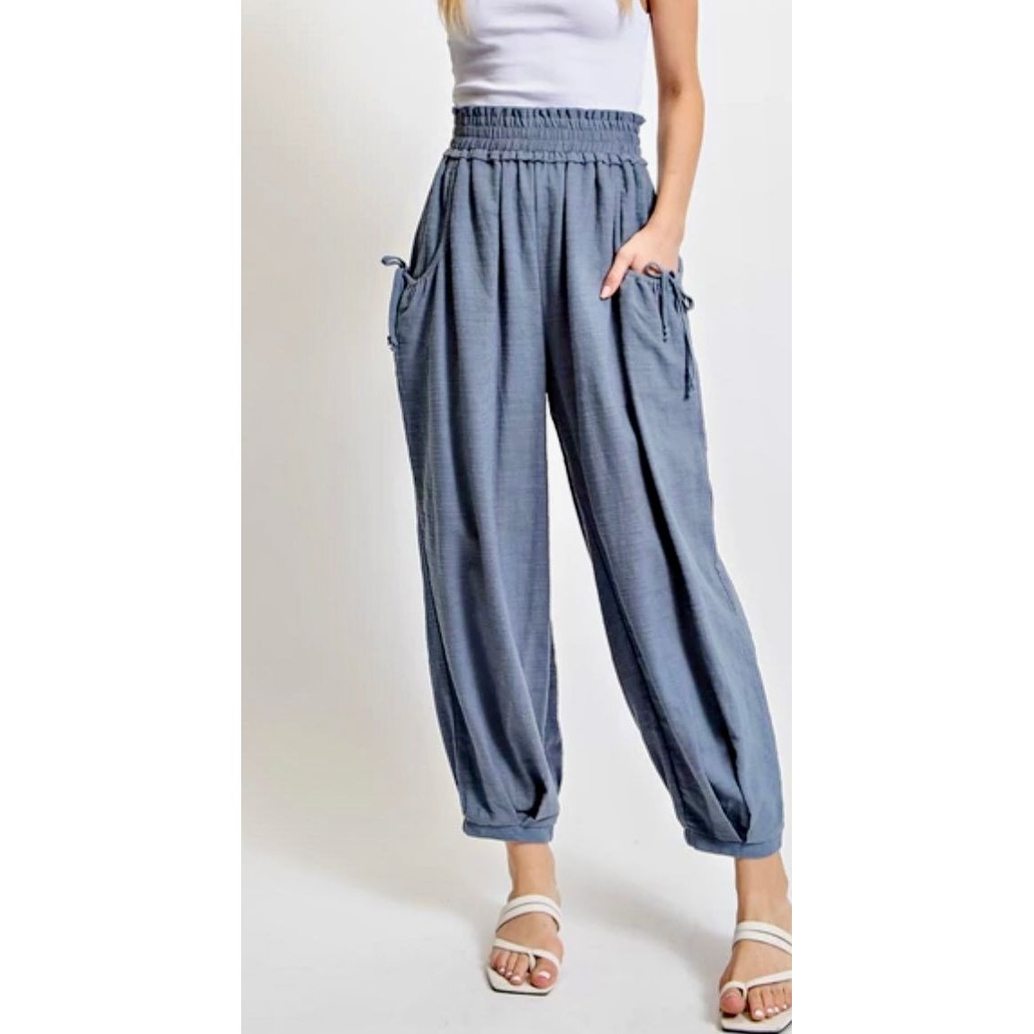 Ramona Cotton Pants With Side Pockets- 2 Colors