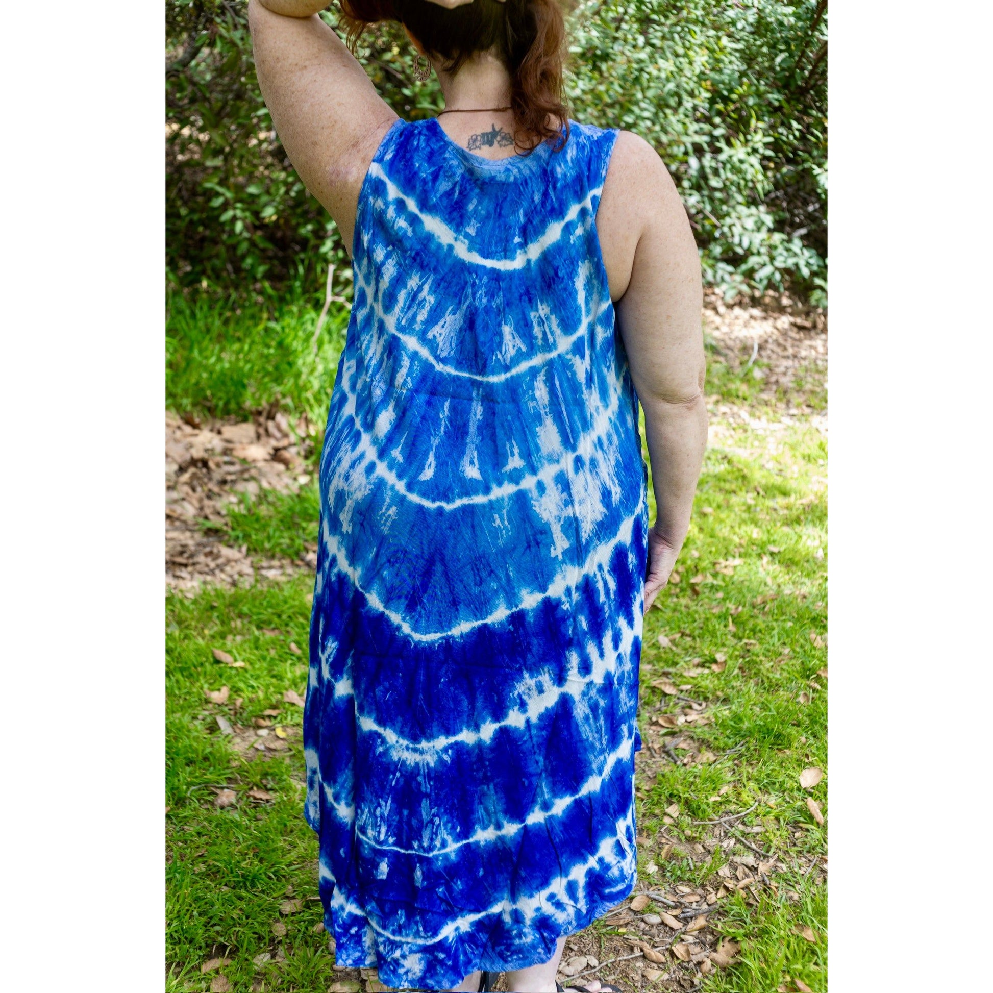 Anita Tie Dye Dress Assorted Colors - Rhapsody and Renascence -Dress- Midi - boho, dress, Dresses, midi, misses, plus, plus size