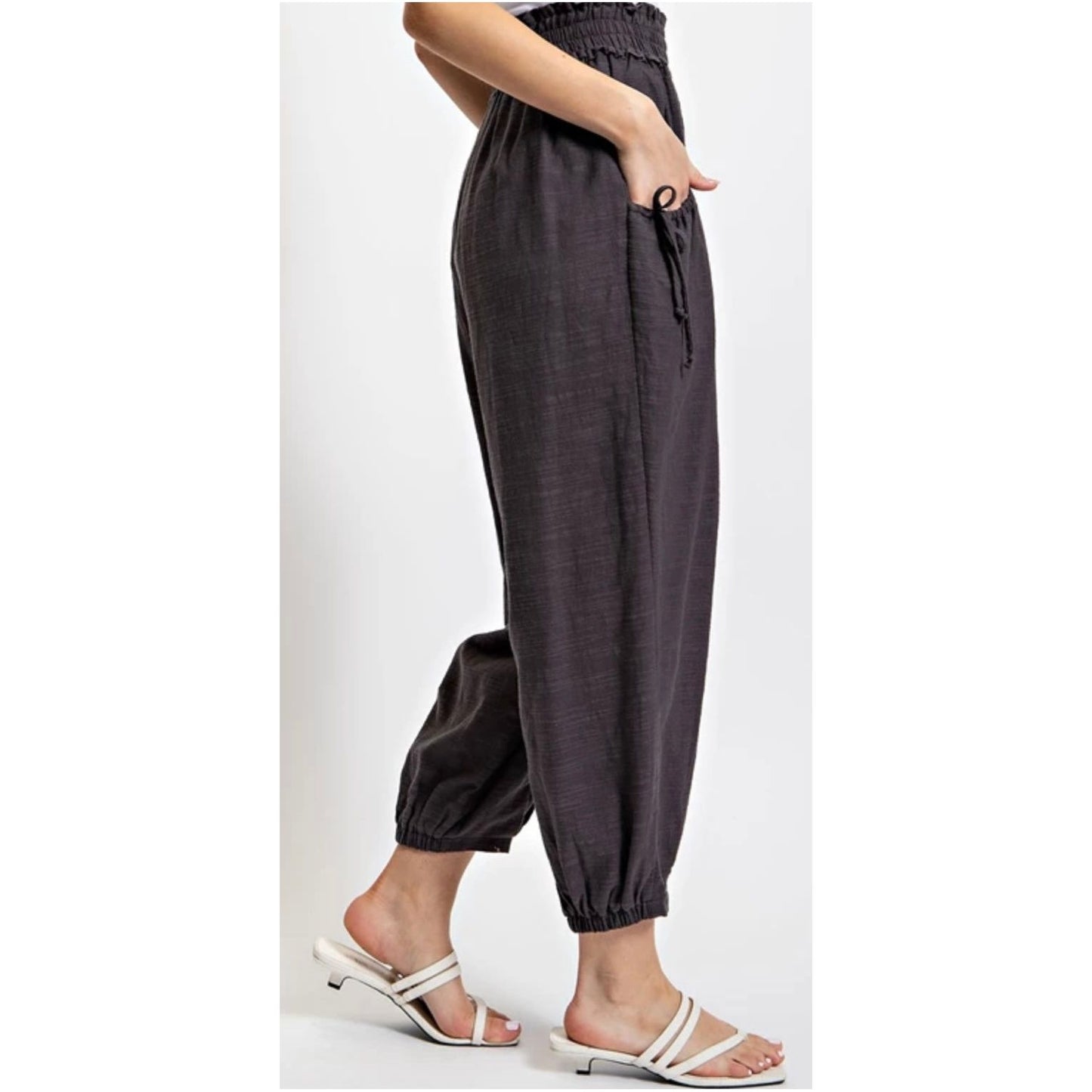 Ramona Cotton Pants With Side Pockets- 2 Colors - Rhapsody and Renascence -Pants - boho, cotton, misses, new, pants, plus, plus size