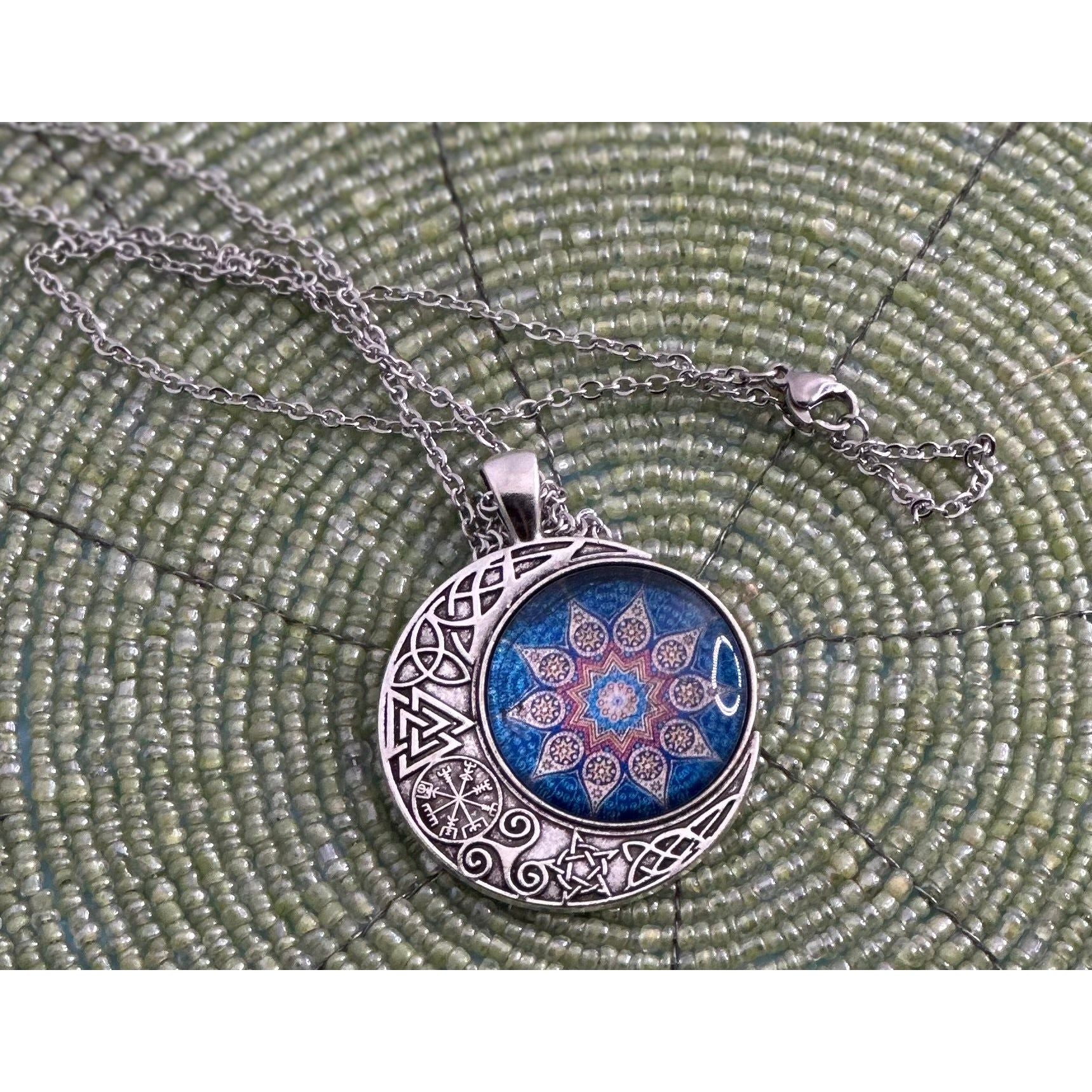 Mosaic Moon Necklace - Rhapsody and Renascence -Necklace - boho, moon, necklace, new