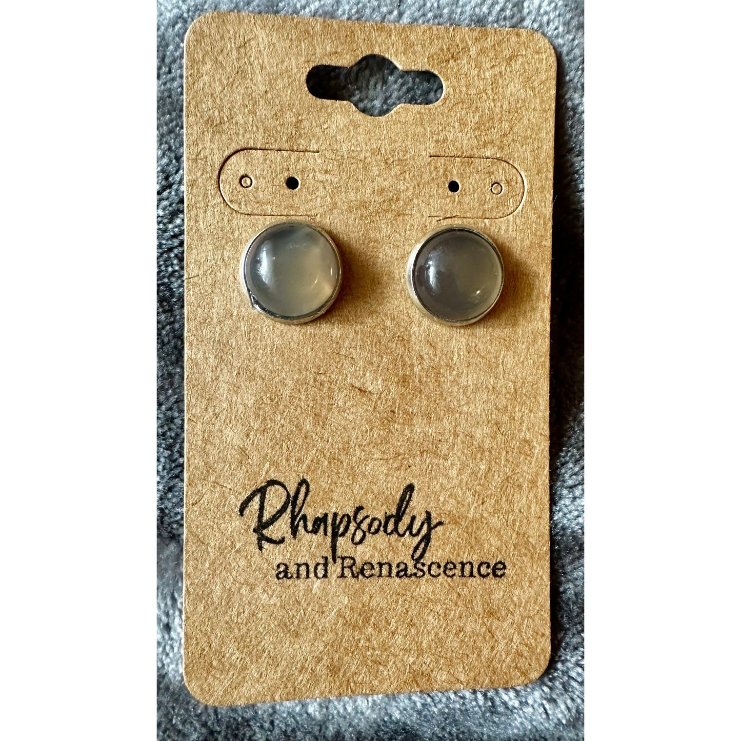 Stone Stud Earrings - Rhapsody and Renascence -earrings - earrings, new