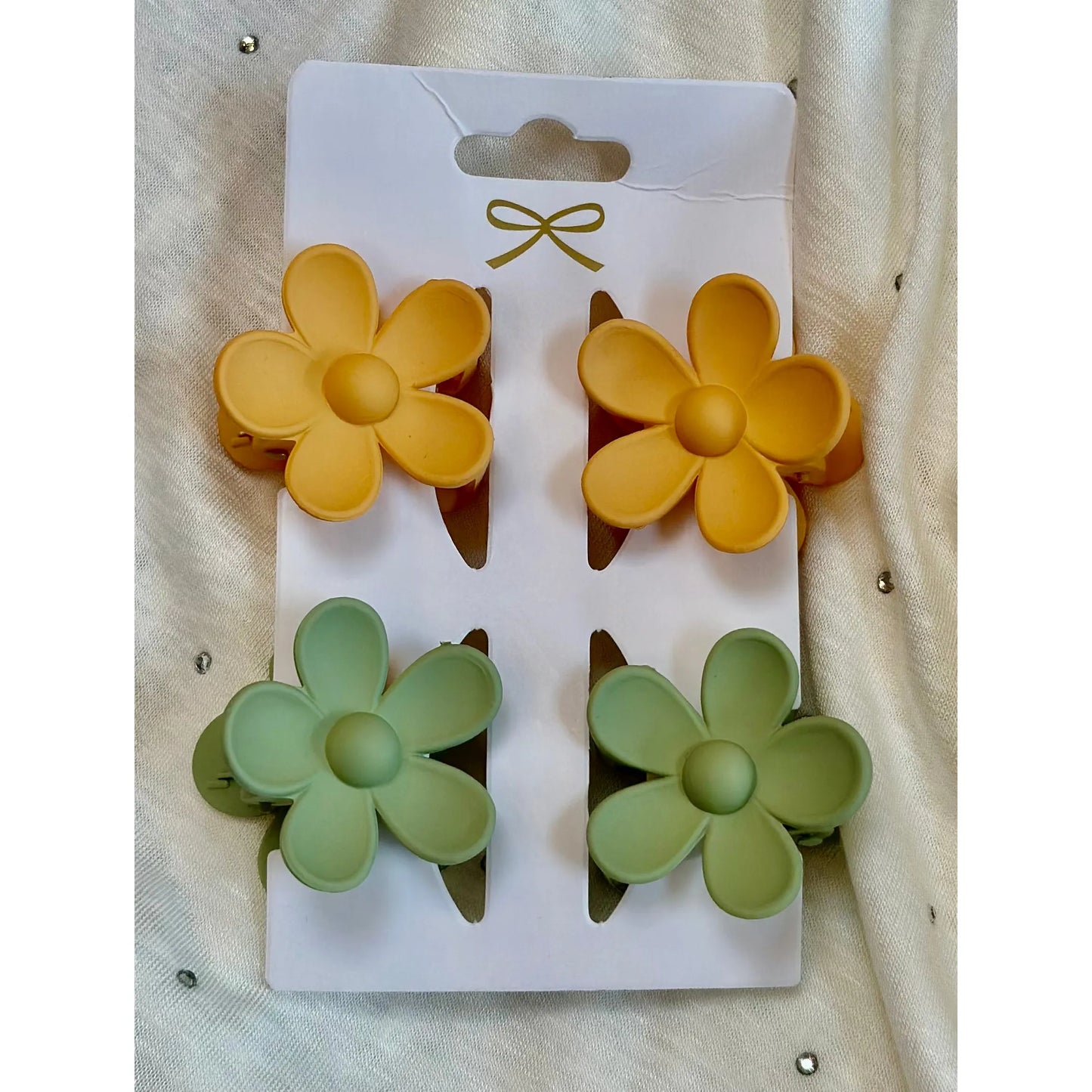 Flower Claw Hair Clip- Set of 4