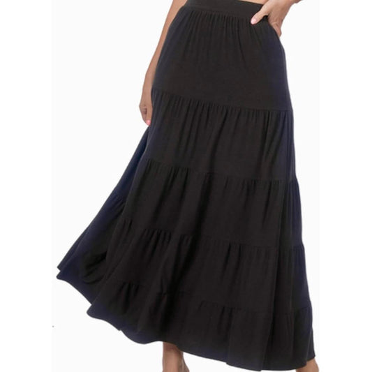 Olivia Tiered Maxi Skirt- 3 Colors - Rhapsody and Renascence