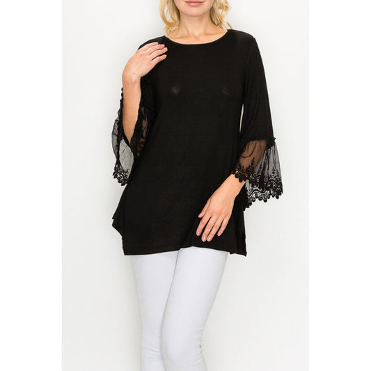 Malaika Black Top - Rhapsody and Renascence -shirt - black, misses, new, plus, plus size, top, tops