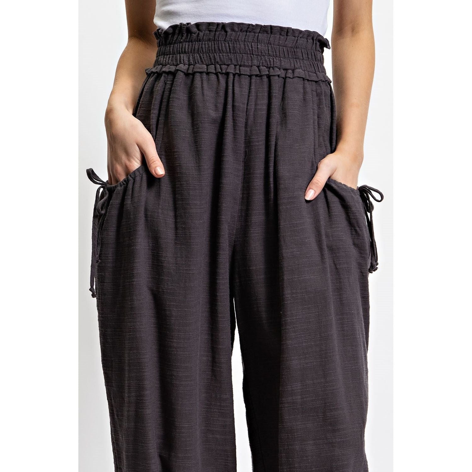 Ramona Cotton Pants With Side Pocket - Rhapsody and Renascence -Pants - boho, cotton, misses, pants, plus, plus size
