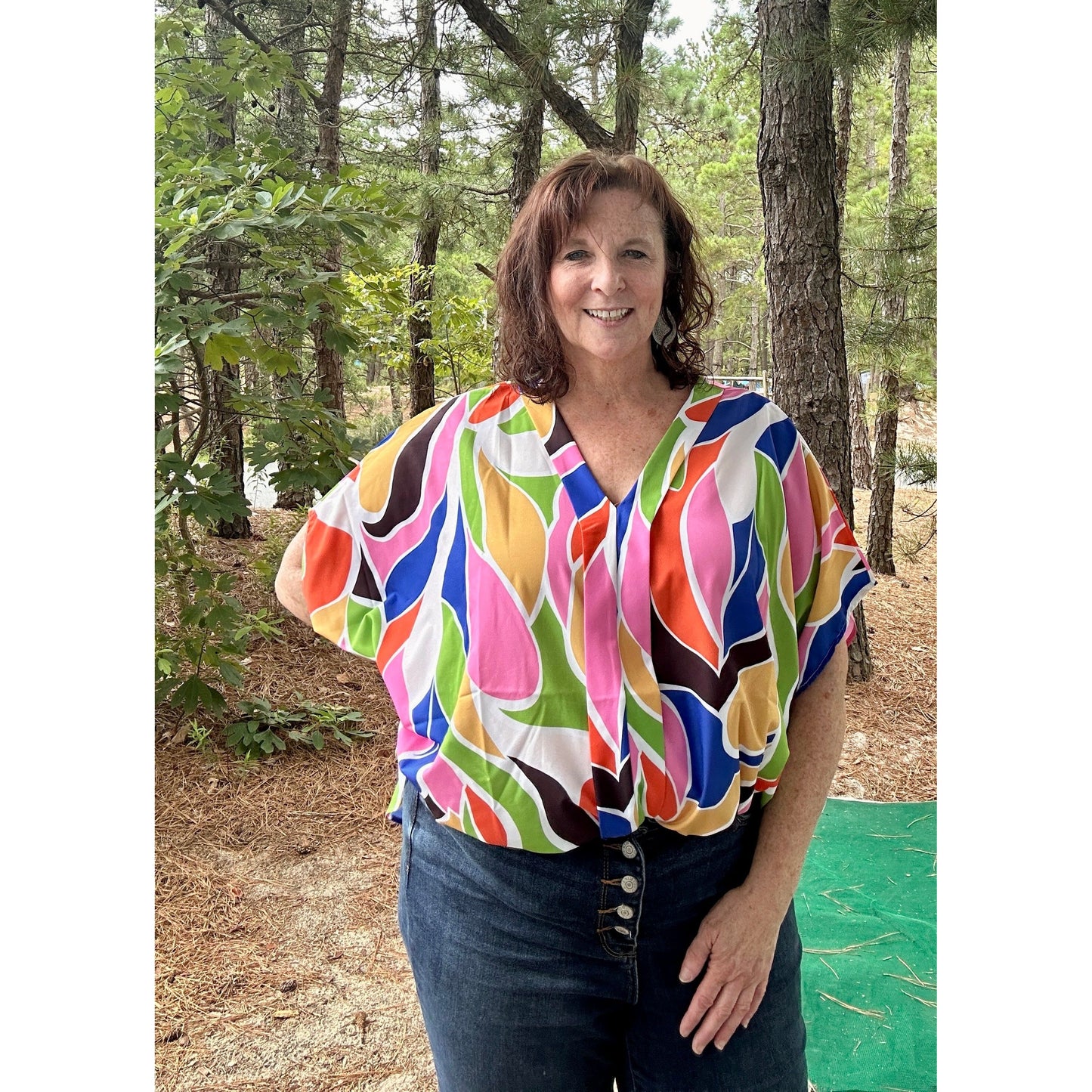 Kristine Pleated Poncho Top - Rhapsody and Renascence