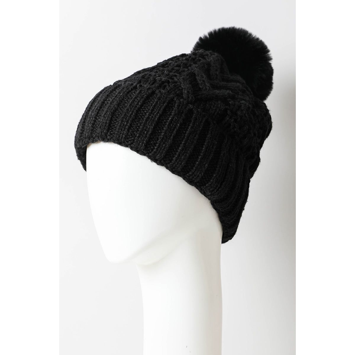 Theresa Thermal Lining Cable Knit Beanie- 4 Colors