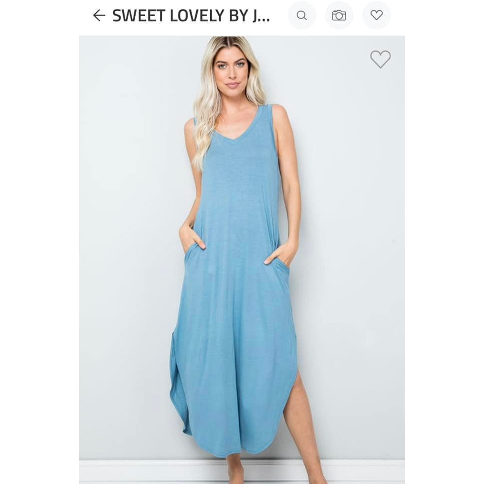 Darlene Soft Knit Jersey Sleeveless Dress- 2 Colors - Rhapsody and Renascence