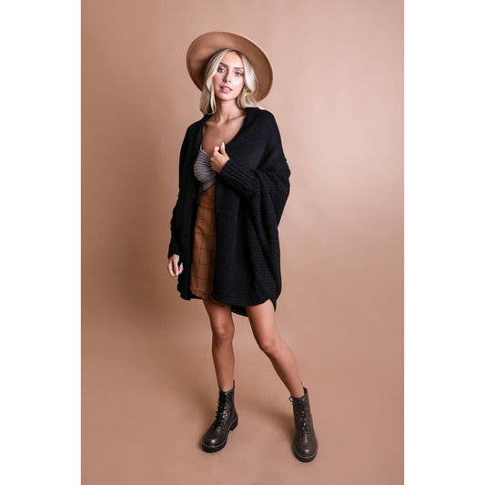 Leto Accessories - Bestselling! Bat Sleeve Knit Cardigan - Rhapsody and Renascence
