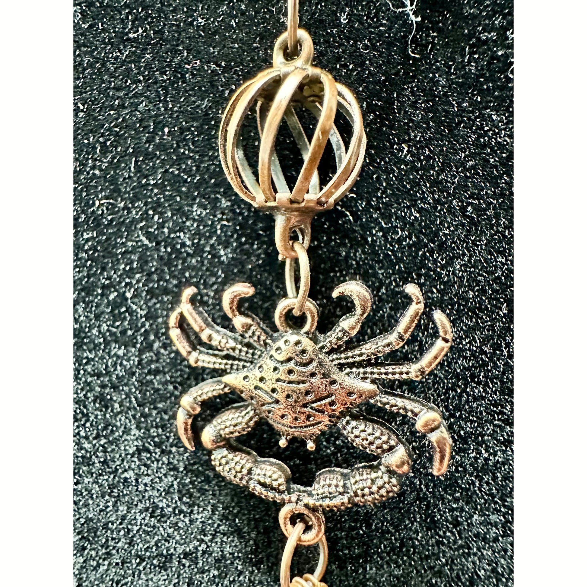 Carlin Crab Copper Tone Pendant Necklace -2 - Rhapsody and Renascence