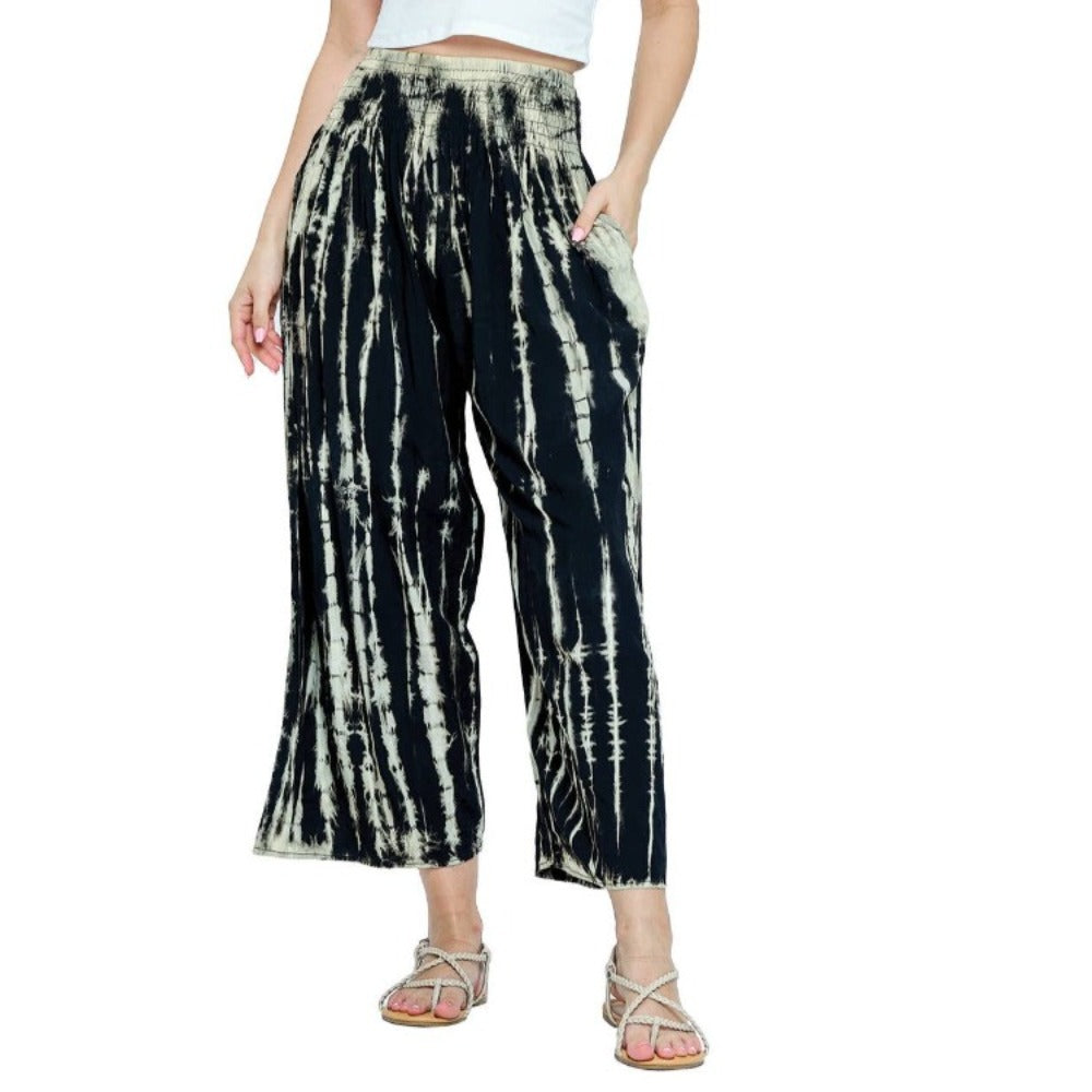 Julia Tie Dyed Crop Pants - Rhapsody and Renascence